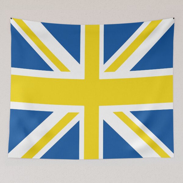 Item preview, Leeds Blue White Yellow Union Jack Flag designed and sold by Sporting Colour.