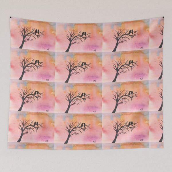 Item preview, Love birds watercolour painting designed and sold by Monika Howarth.