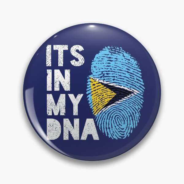 Item preview, Its In My DNA Saint Lucia Flag Fingerprint designed and sold by d247.