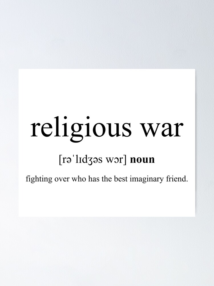 "Religious War Definition Dictionary Collection" Poster for Sale by