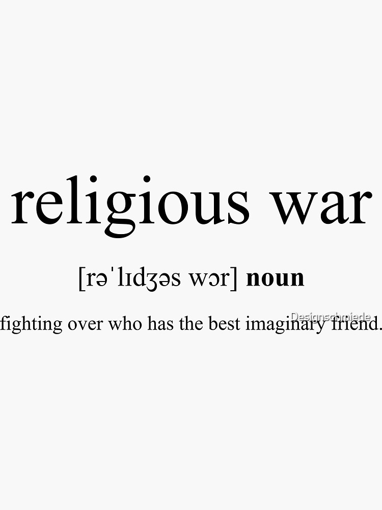 "Religious War Definition Dictionary Collection" Sticker for Sale by