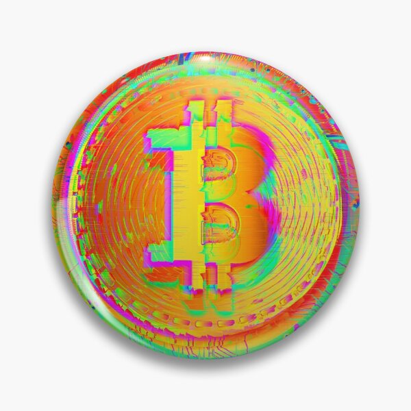 Item preview, Golden Bitcoin Glitch Art Design designed and sold by Dator.