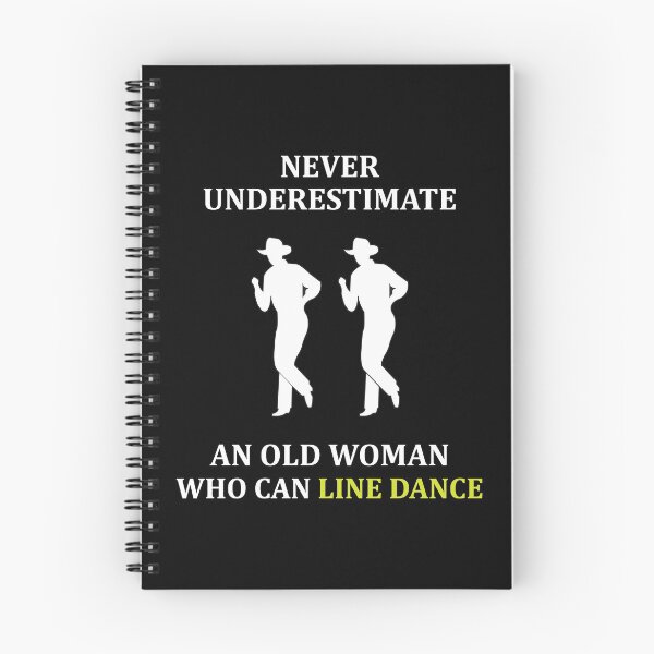 Artikelvorschau, Unterschätze niemals eine alte Frau, die Line Dance Dancer Funny kann entworfen und verkauft von TastefulTees.