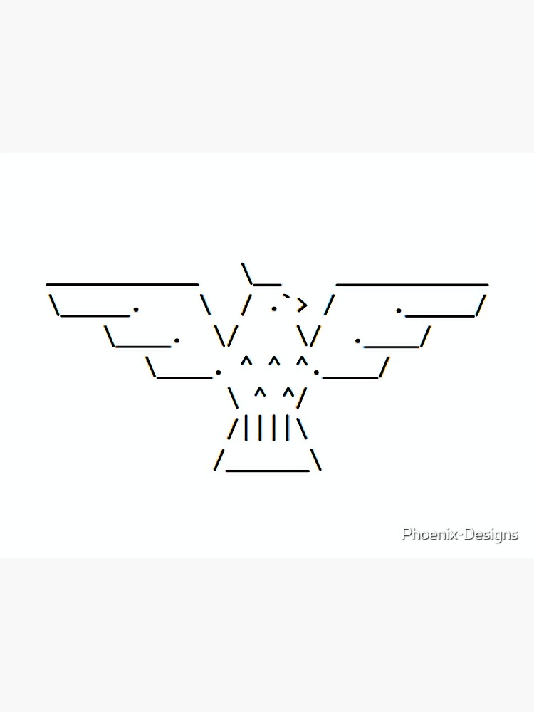 "EAGLE ASCII" Sticker by PhoenixDesigns Redbubble
