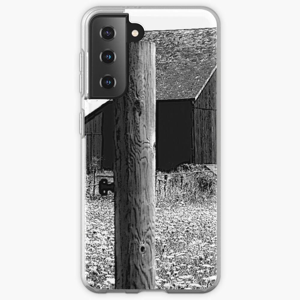All the Queens Barn /Features Field of Queen Ann Lace/Fence Samsung Galaxy Phone Case