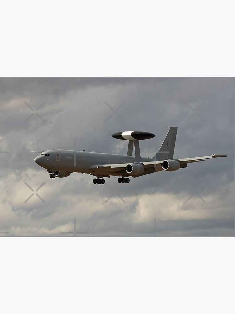 Awacs Boeing E 3 Sentry Landing At Raf Waddington Art Board Print By Dan Newton Redbubble