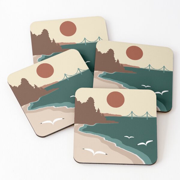 Item preview, Minimalist Michigan Sunset Beach designed and sold by GreatLakesLocal.