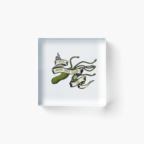 Item preview, Stress doesn’t cause ulcers, I do! - H Pylori microbe bacteria tattoo art designed and sold by spankyspangler.