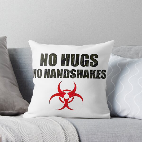 Item preview, No Hugs, No Handshakes During Coronavirus Outbreak Biohazard Symbol designed and sold by AlanPhotoArt.