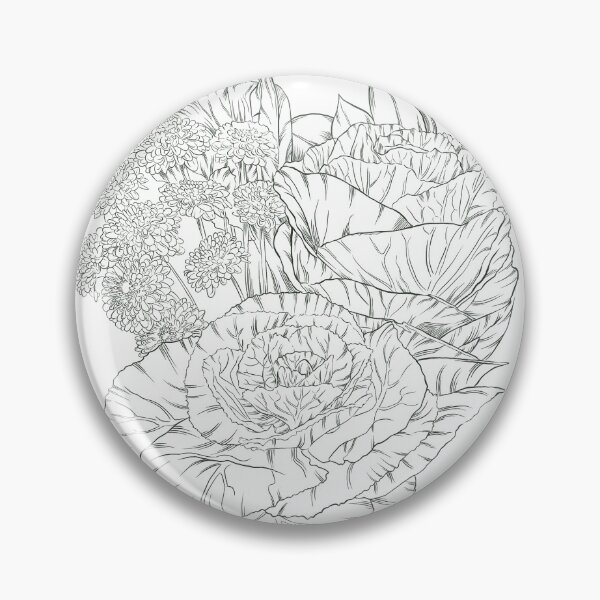 Item preview, Monochrome Cabbage rose bouquet - white designed and sold by heydaydesign.