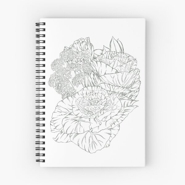 Item preview, Monochrome Cabbage rose bouquet - white designed and sold by heydaydesign.