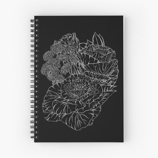Item preview, Monochrome cabbage rose bouquet - black designed and sold by heydaydesign.
