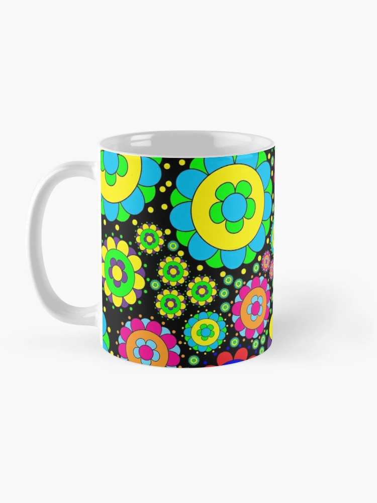 Funky Hippie Flower Power Pattern Coffee Mug for Sale by HotHibiscus