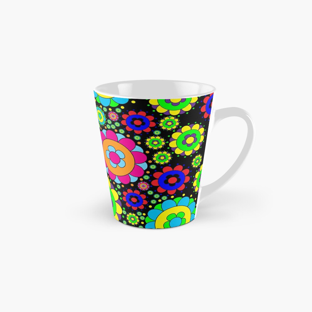 Funky Hippie Flower Power Pattern Coffee Mug for Sale by HotHibiscus