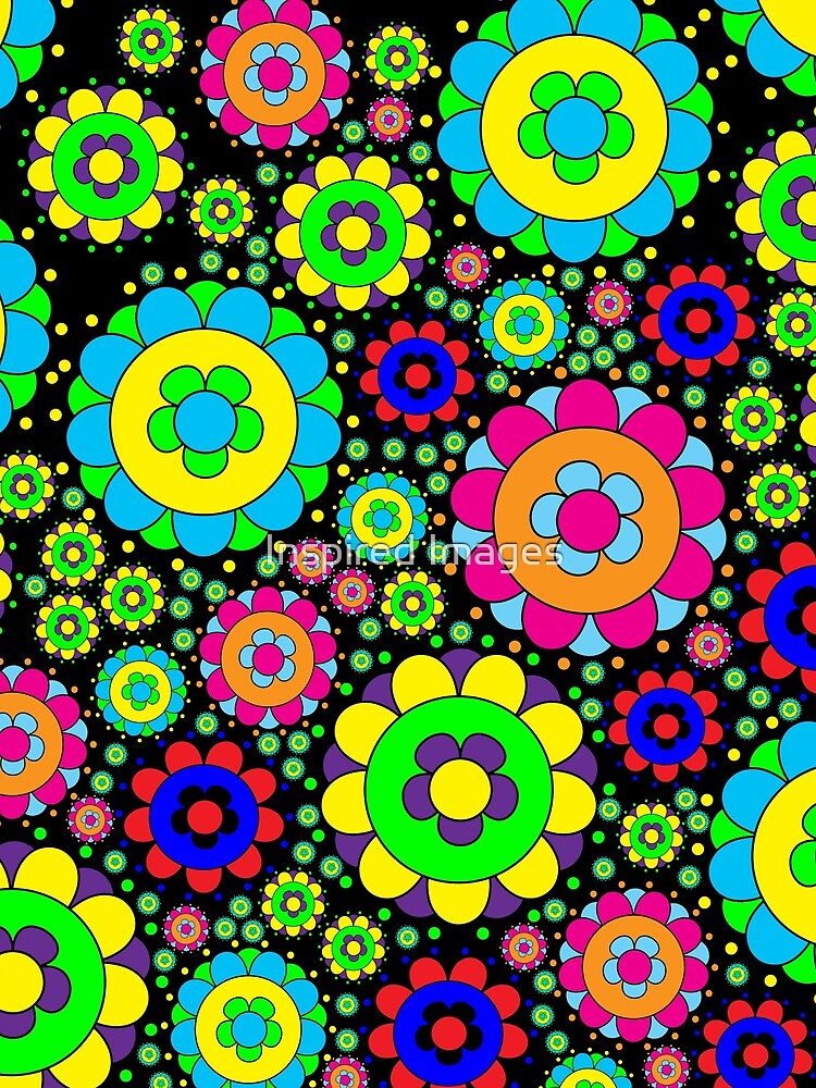 Flower Power Vintage 60s 70s Hippie Retro Flowers by ImageMonkey
