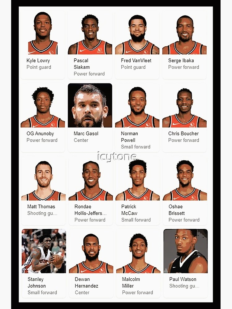 Toronto raptors sales full roster