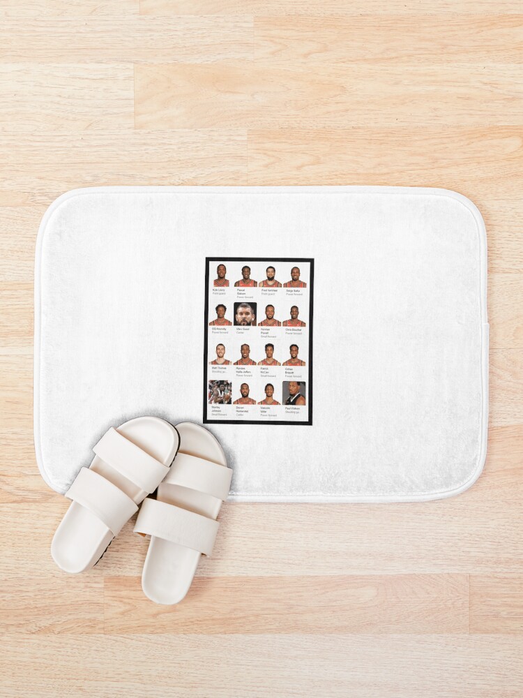 Thumbnail 1 of 6, Bath Mat, Raptors Roster designed and sold by icytone.