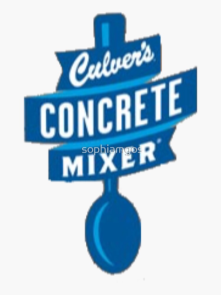 "Concrete Mixer Culvers" Sticker for Sale by sophiamgos Redbubble