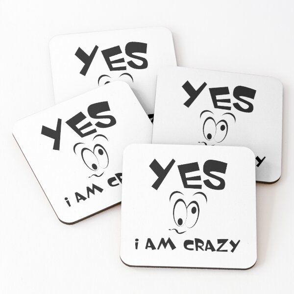 Item preview, Yes I am crazy face designed and sold by NerdySherds.