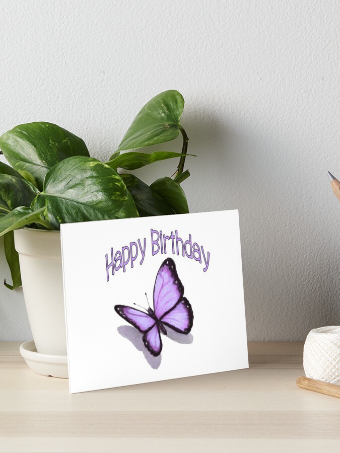 7x5ft joyeux anniversaire papillon fête toile de fond violet bébé