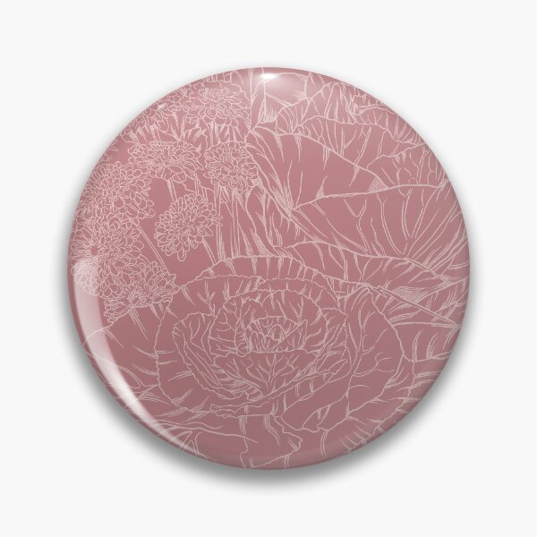 Item preview, Monochrome cabbage rose bouquet - rose pink designed and sold by heydaydesign.
