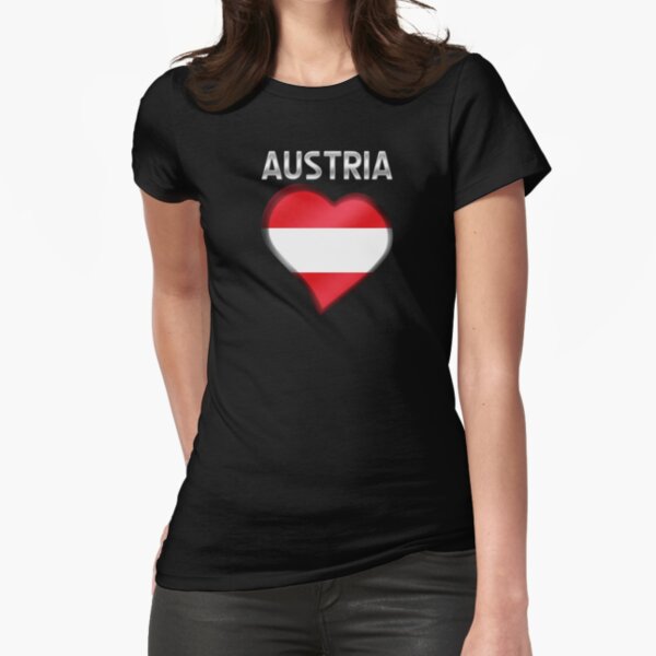Damen T-Shirt SKULL FLAG FLAGGE FAHNE Österreich Austria Wien Vienna Fußball