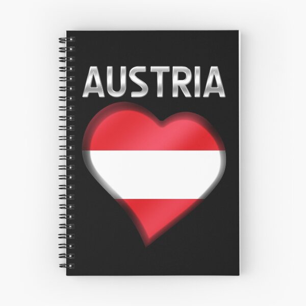 Item preview, Austria - Austrian Flag Heart & Text - Metallic designed and sold by Graphix.