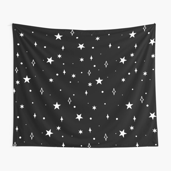 Item preview, Stars in Space Pattern (white/black) designed and sold by Design Minds Boutique.