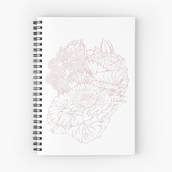 Item preview, Monochrome cabbage rose bouquet - pink and white designed and sold by heydaydesign.