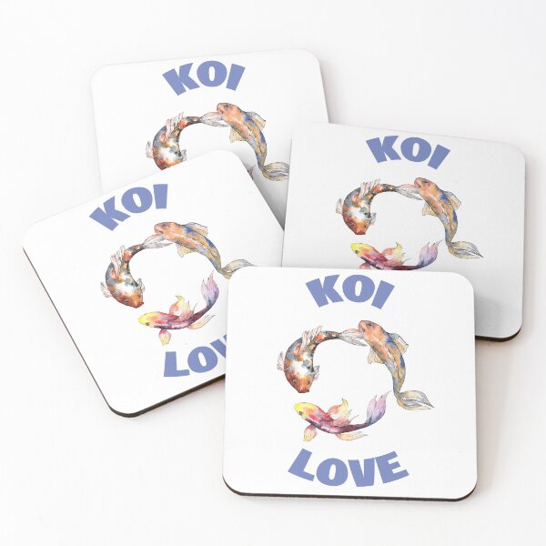 Item preview, Koi Love Watercolor Fish Chinese Carp designed and sold by katloganusa.