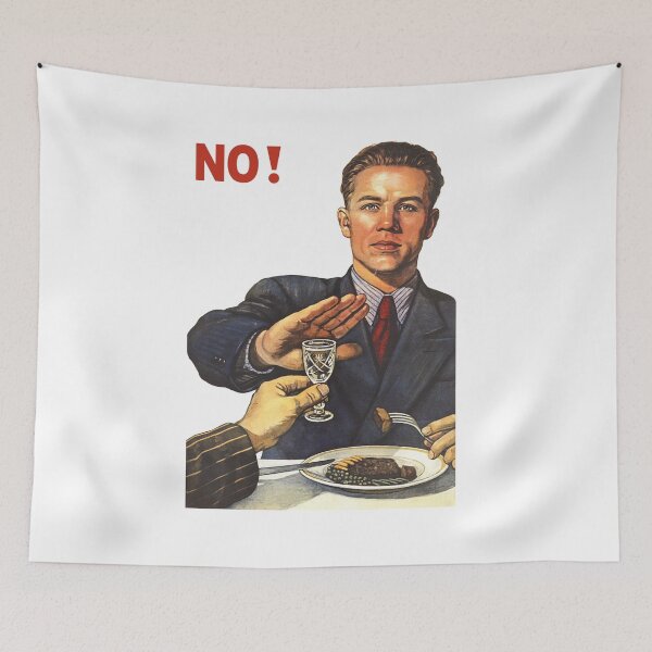 Item preview, Soviet poster Soviet Propoganda Anti-alcohol NET HET NO NYET НЕТ ! Soviet posterart style designed and sold by ArtFay.