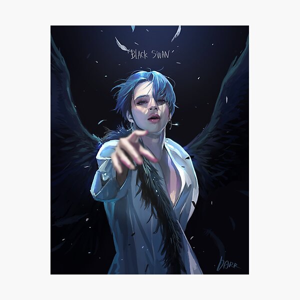 Jimin- Black Swan MV Photographic Print
