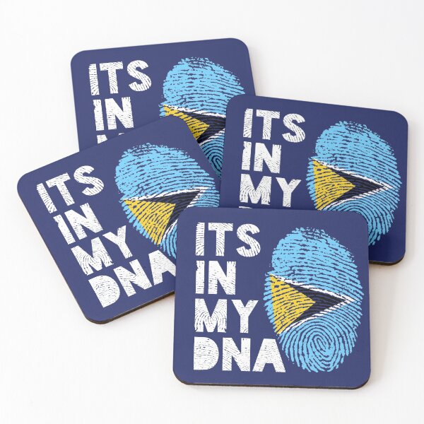 Item preview, Its In My DNA Saint Lucia Flag Fingerprint designed and sold by d247.