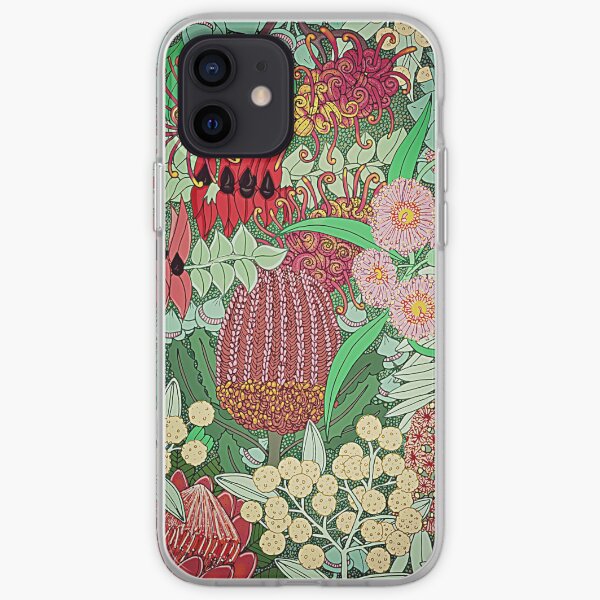 Australian Natives Botanical Pattern iPhone Soft Case
