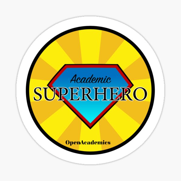 OpenAcademics Superhero Sticker