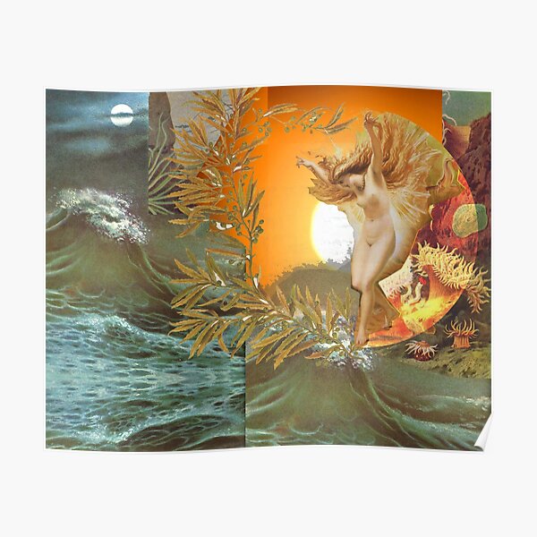 Ocean Sun Goddess Poster