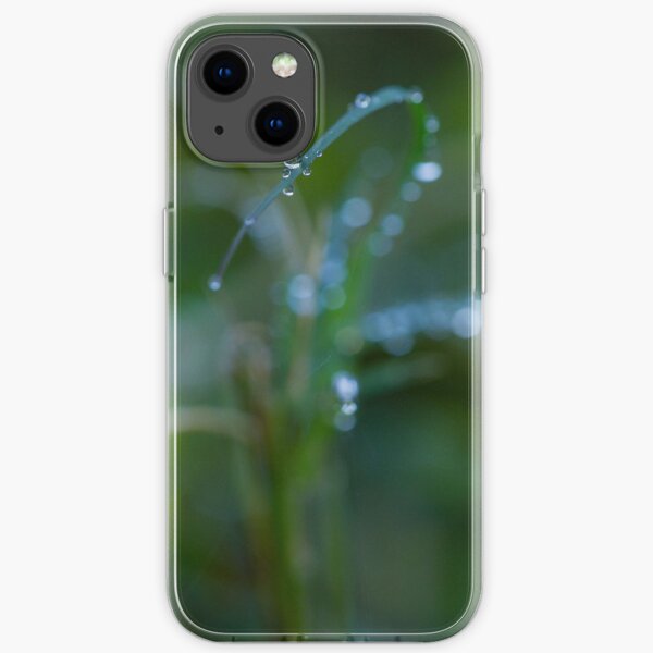 Water drops on leaves (2) iPhone Soft Case