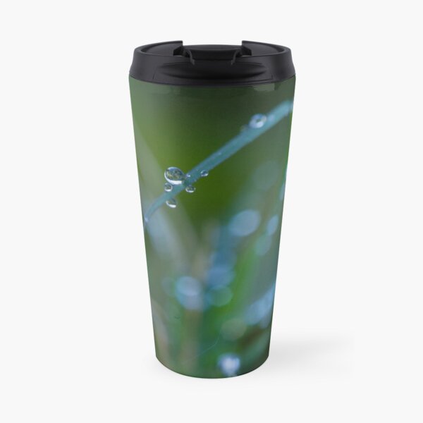 Water drops on leaves (2) Travel Mug