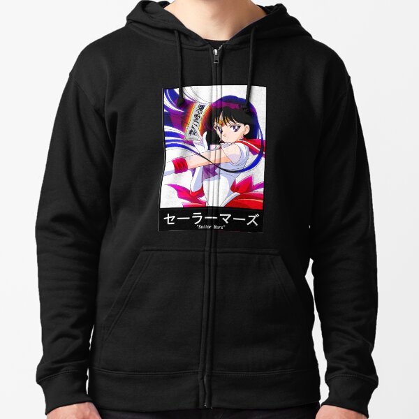 Sailor Mars (Sailor Moon) Sudadera con capucha y cremallera