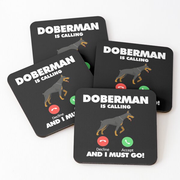 Item preview, Dog Doberman is Calling and I Must Go designed and sold by HelloFromAja.