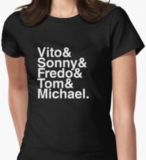 Vito & Sonny & Fredo & Tom & Michael (The Godfather) Women's Fitted T-Shirt