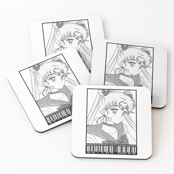 Sailor Moon Classic 4 Plastic Coaster Set Anime Manga NEW