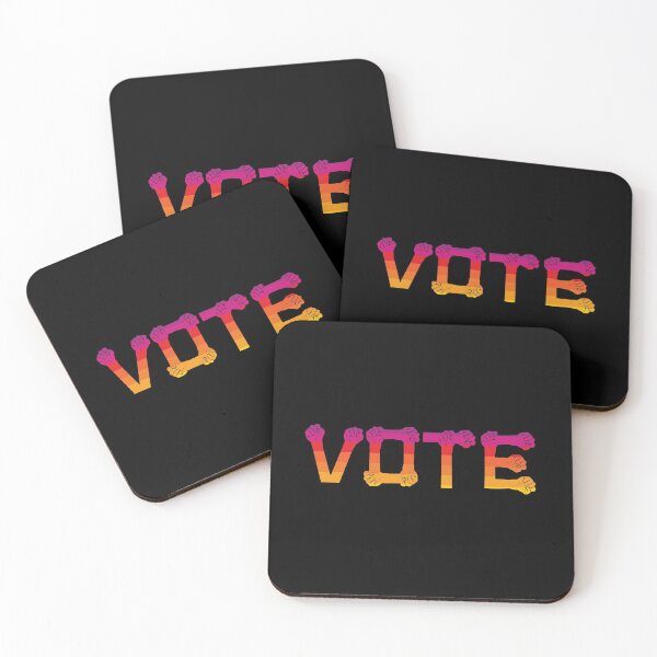 Item preview, Vote, protest and resist colorful fists designed and sold by NerdySherds.
