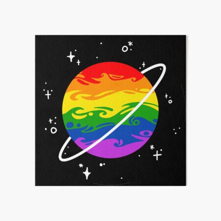 Space Aesthetic Planet LGBT Pride Rainbow Colors Shirt