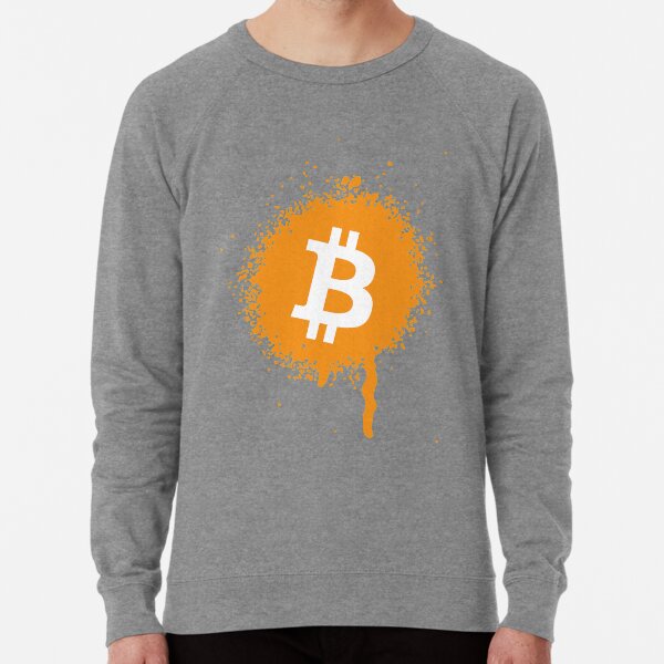Bitcoin Spray Paint Tag Lightweight Sweatshirt