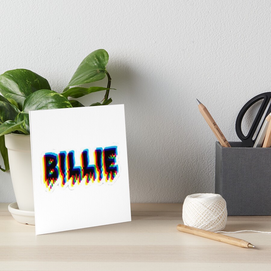billie eilish sticker art board print by tenderlove redbubble
