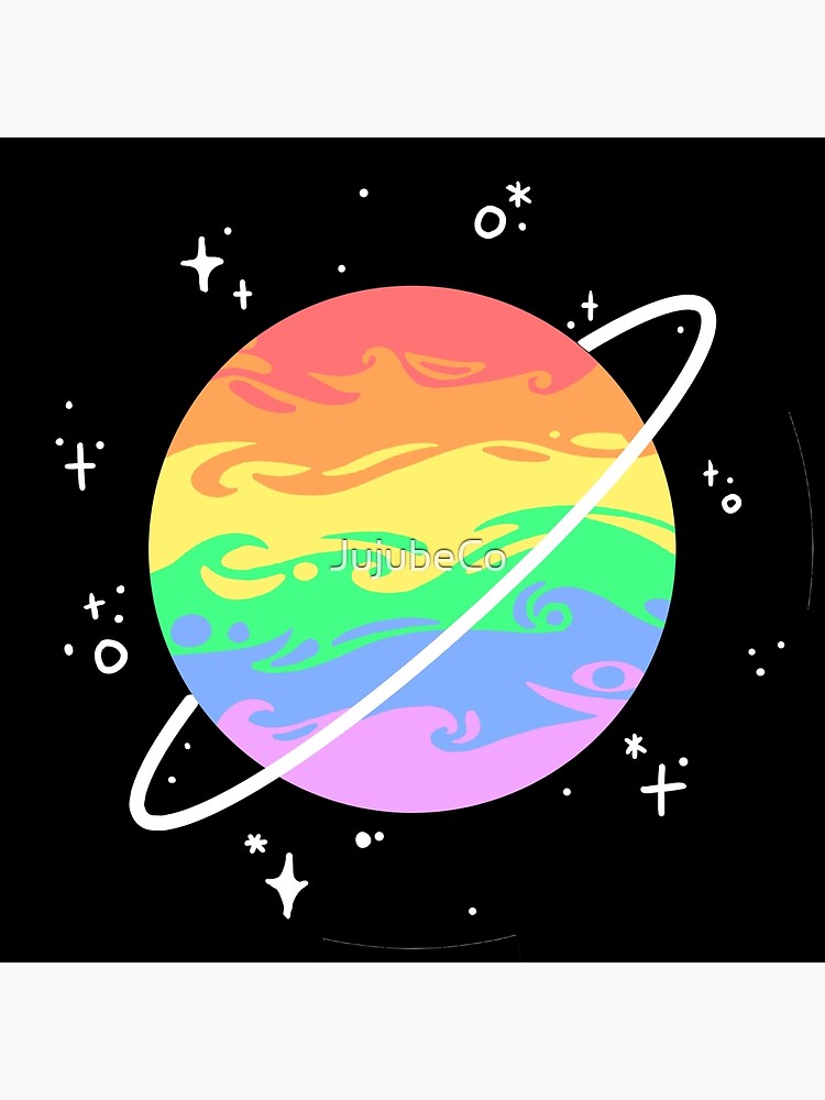 Space Aesthetic Planet LGBT Pride Rainbow Colors Shirt