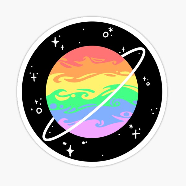 Space Aesthetic Planet LGBT Pride Rainbow Colors Shirt