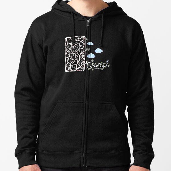 Escape (for dark t-shirt colours) Zipped Hoodie
