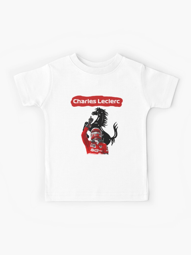 T Shirt Enfant Charles Leclerc Ferrari Par Rivao Redbubble